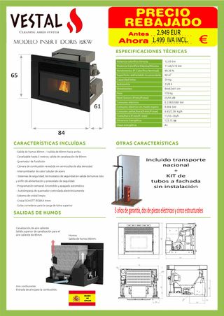 Fábrica estufas de pellet promoción al 31 Marzo