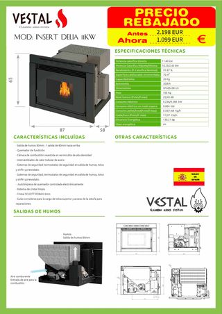 Fábrica estufas de pellet promoción al 31 Marzo