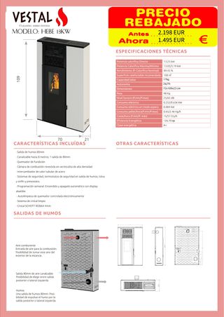 Fábrica estufas de pellet promoción al 31 Marzo