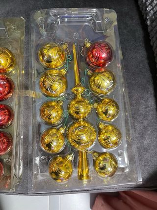 Bolas de Navidad Surtidas Doradas y Rojas