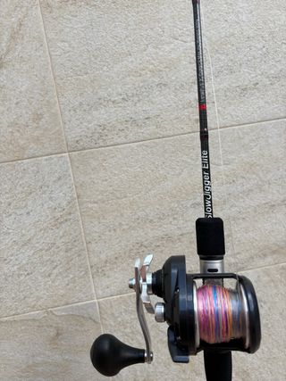 Caña y carrete pesca barco jigging