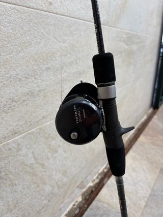 Caña y carrete pesca barco jigging