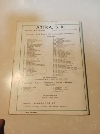 Manual de reparaciones de frenos de coches antiguo