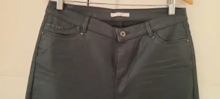 Pantalón Esprit efecto cuero gris T.40