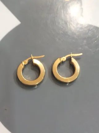 Pendientes Aro Oro Unisex Nuevos