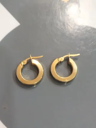Pendientes Aro Oro Unisex Nuevos