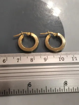Pendientes Aro Oro Unisex Nuevos