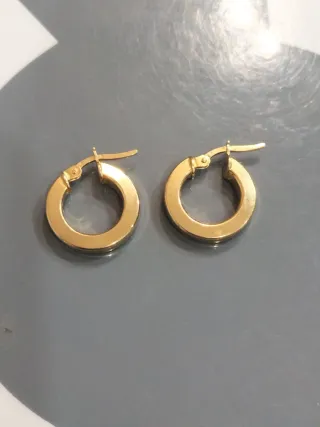 Pendientes Aro Oro Unisex Nuevos