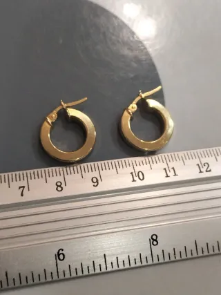 Pendientes Aro Oro Unisex Nuevos