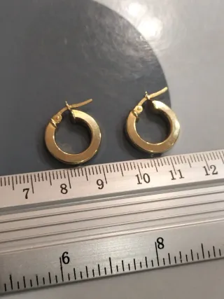 Pendientes Aro Oro Unisex Nuevos