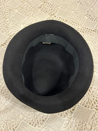 Bombín fieltro negro vintage