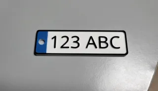 Llavero personalizado matrícula