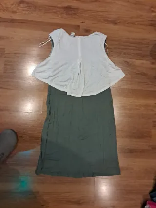 Vestido premamá verde floral