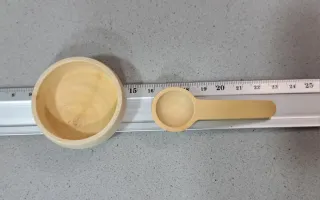 Mini ciotole in legno con cucchiai (9 pz)