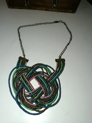 Collar Jollas azul y plata