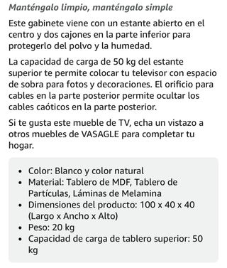 Mueble TV con almacenaje