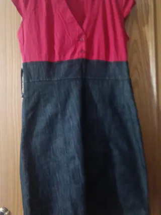 Vestido Verano Rojo y Falda Vaquera