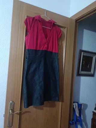 Vestido Verano Rojo y Falda Vaquera