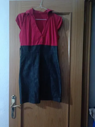 Vestido Verano Rojo y Falda Vaquera