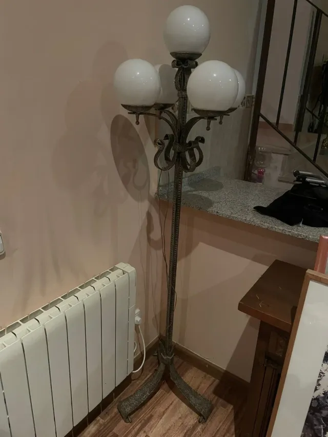 Lámpara Vintage Hierro Forjado 5 Globos