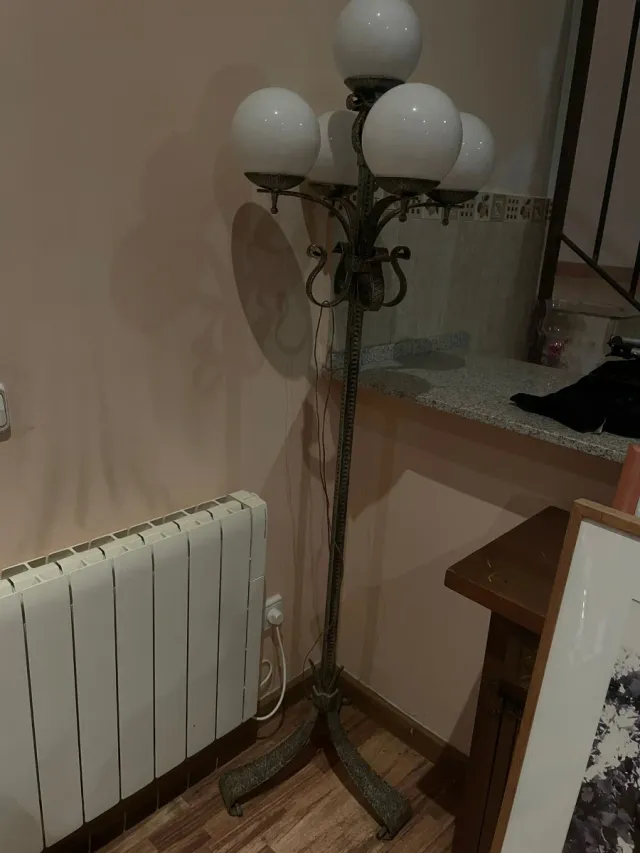 Lámpara Vintage Hierro Forjado 5 Globos