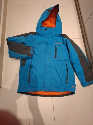 Anorak niño Columbia azul y naranja