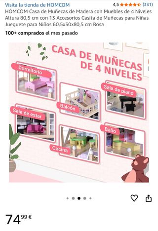 Casa de muñecas de madera