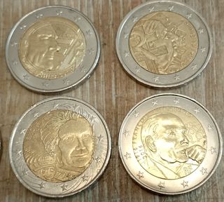 #1787 – Sei monete 2 EURO FRANCIA Commemorativi