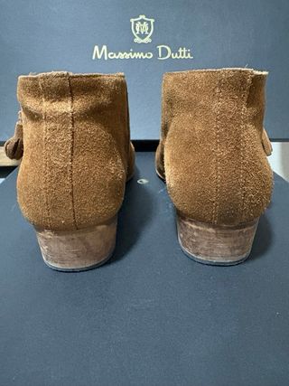 Botín Massimo Dutti Marrón Ante Talla 38