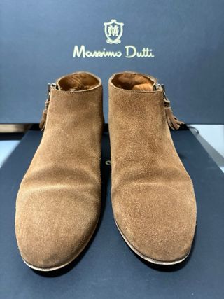 Botín Massimo Dutti Marrón Ante Talla 38