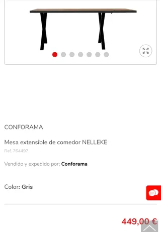 Mesa Comedor Extensible Madera y Metal Negra