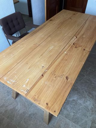 Tablero madera pino maciza 200x90