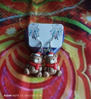 Pendientes Ositos Navideños