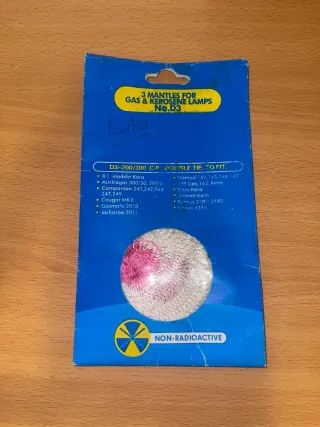 3 Mantelle per Lampade a Gas/Cherosene
