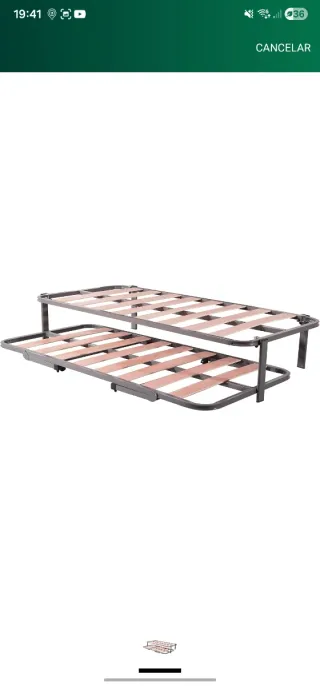 Somier nido metálico y madera