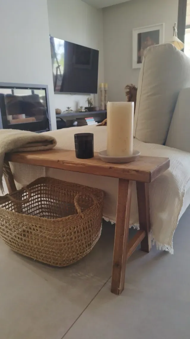 Banco rústico de madera