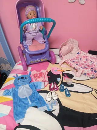 Muñeca Baby Born con Carro y Capazo