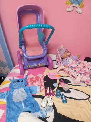 Muñeca Baby Born con Carro y Capazo