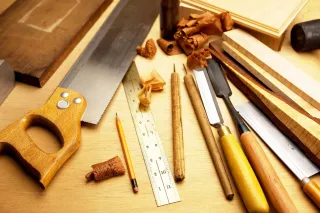 Herramientas de carpintería, talla y escultura