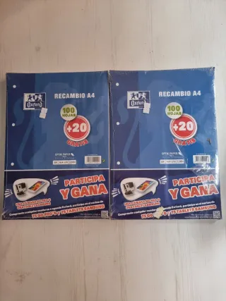 Recambios Oxford A4 100 hojas + 20 gratis