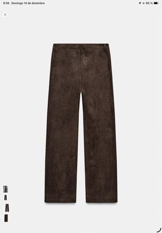 Pantalón efecto ante marrón