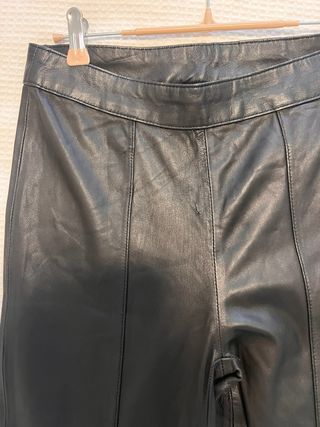 Pantalón de cuero SKI negro