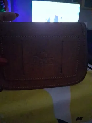 Bolso de cinturón de cuero marrón