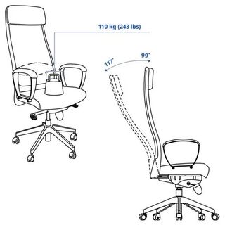 Silla de oficina ergonómica gris