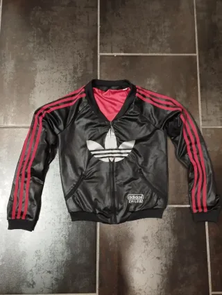 Giacca Adidas lucida donna S nero/rosso Chile62