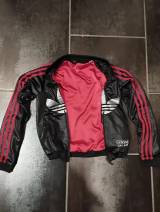 Giacca Adidas lucida donna S nero/rosso Chile62