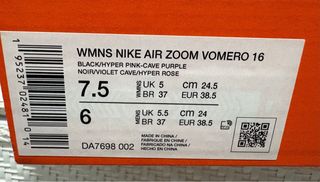 Nike Air Zoom Vomero 16 Talla 38.5 Nuevas