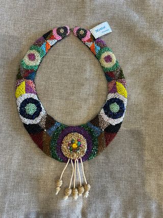 Collar Babero Bordado a Mano Montse Multicolor