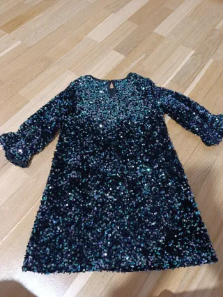 Vestido fiesta niña lentejuelas talla 7/8 años
