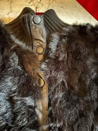 Giacca nera in lapin